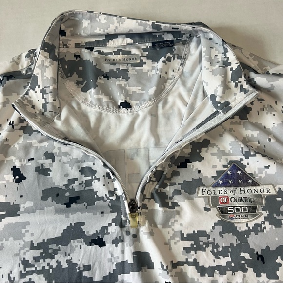 Folds of honor Quick Trip 500 Atlanta speed way long sleeve pullover size large - Picture 10 of 11